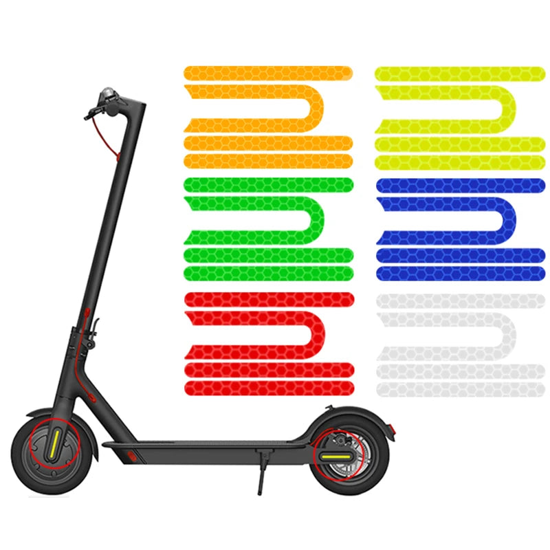 Pegatinas para patinete eléctrico M365 Pro, juego de 4 unidades, tiras adhesivas, cubiertas reflectantes, carcasa protectora, monopatín