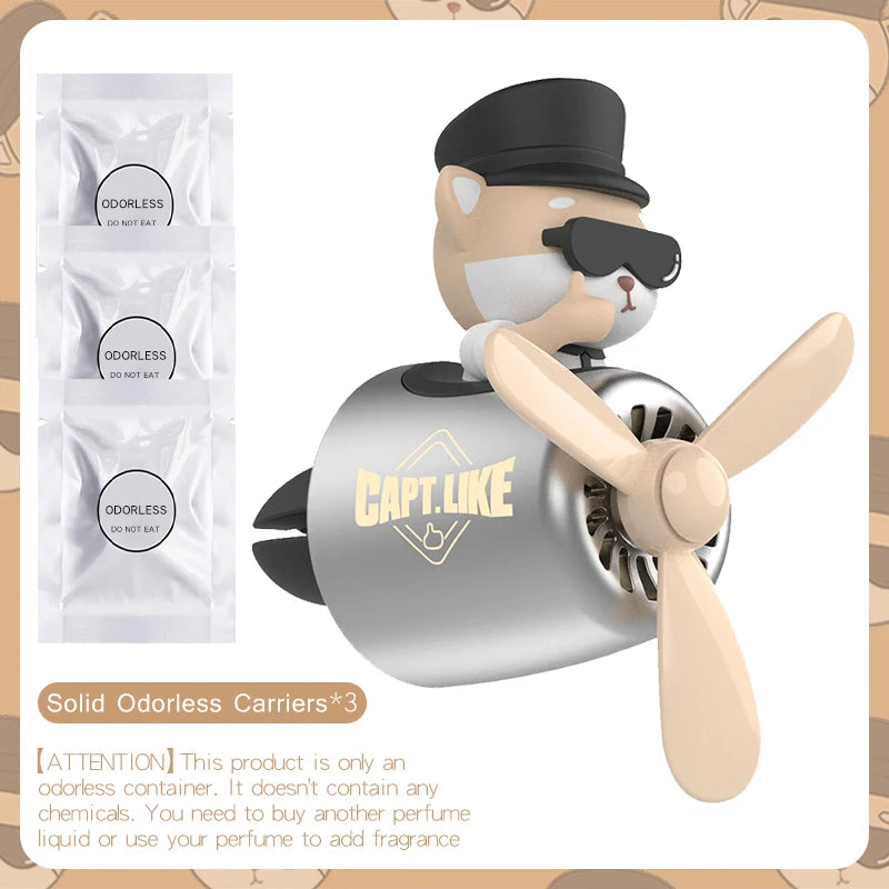 Inodore bricolage parfum ornement avion pilote ours voiture désodorisant décoration accessoires arôme évent clip parfumé diffuseur hommes