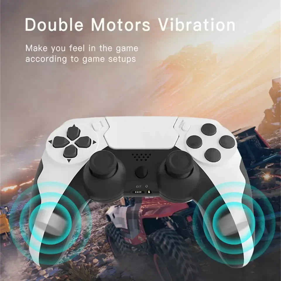 Manette de jeu sans fil — gyroscope six axes, compatible consoles et PC, double vibration