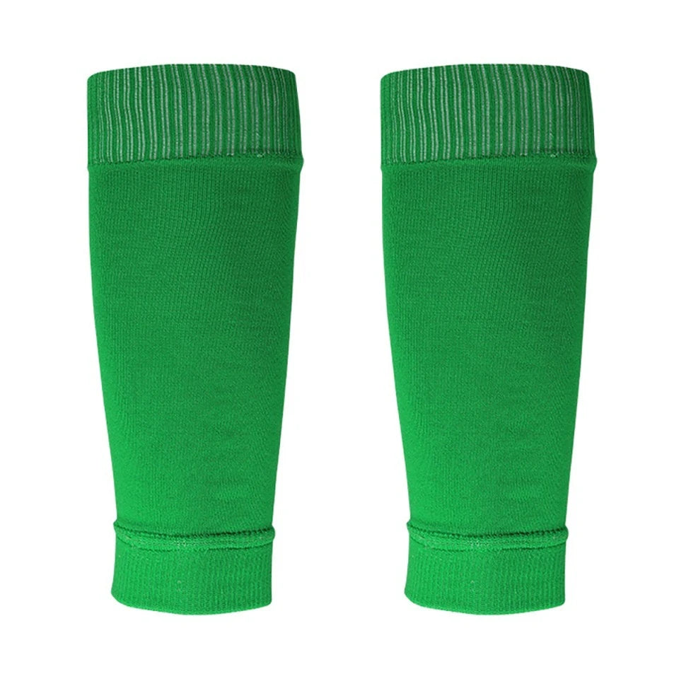 Loogdeel 1 Pair Football Socks Leg Brace Sleeves Breathable Sports Socks Shin Guard for Kids and Adults Calf Protection Leg Cover