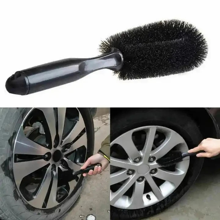 Car Wheel Cleaning Brush, Professional Tire, Auto Cleaning, Detail Care, Wet and Dry Wheel Tire Rim, Cleaning Brush, Merchandise Accessory