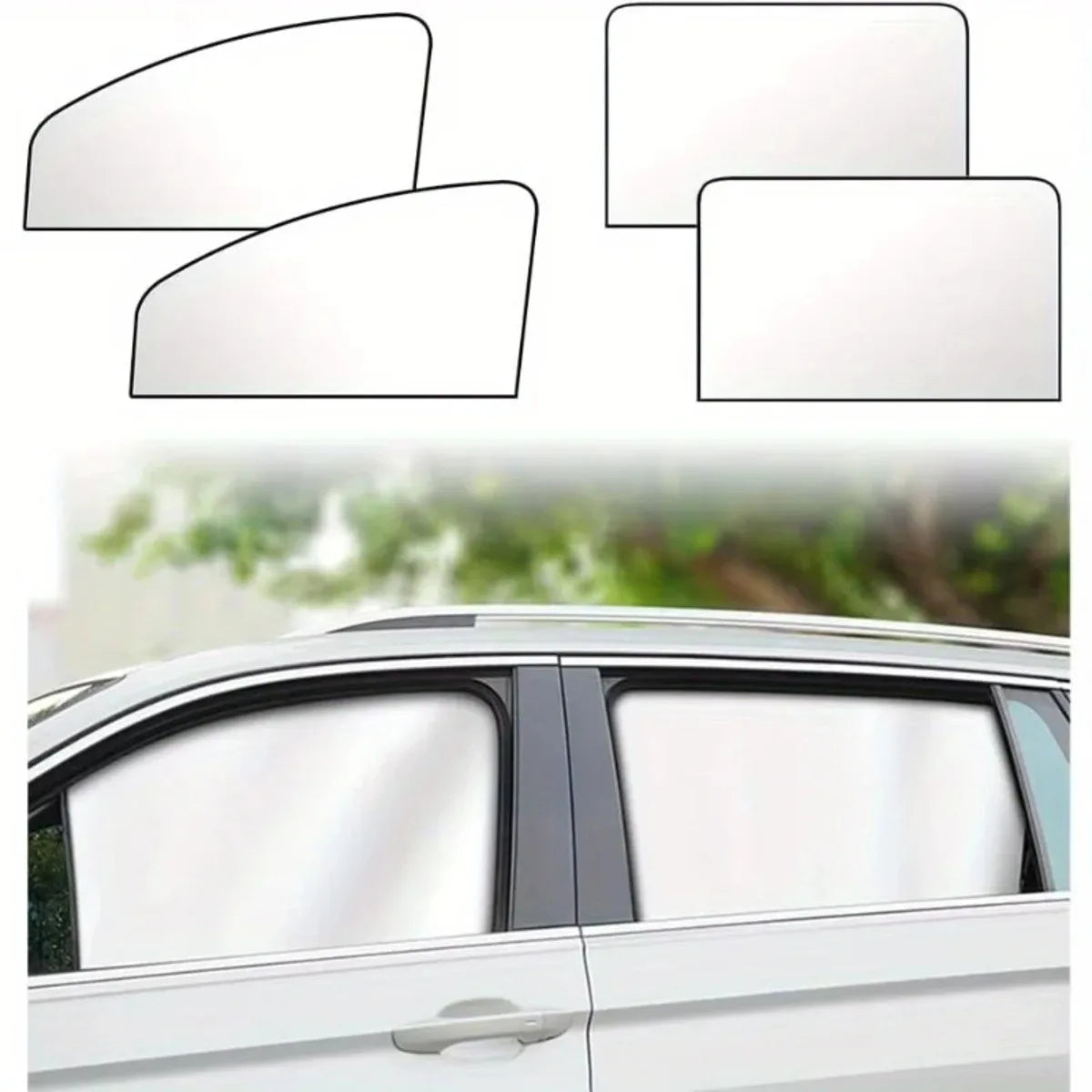 Parasol magnético universal para coche, juego de 2 piezas, reducción de calor, protección de la privacidad, parasol automático, accesorio para coche