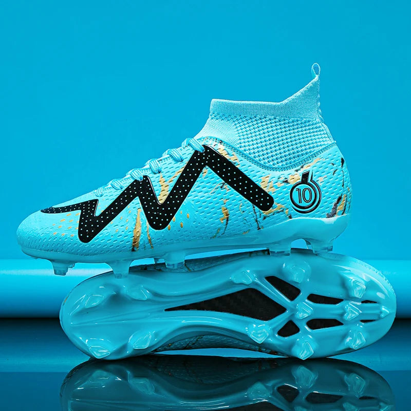 ACTLASO Chaussures de Football FG/TF Homme Cuir — Crampons Sol Mou, Pelouse EU 35–48