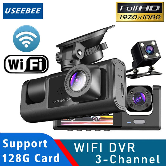 Dashcam Mini 2K WiFi Parking 24H — Enregistreur Voiture Commande Vocale