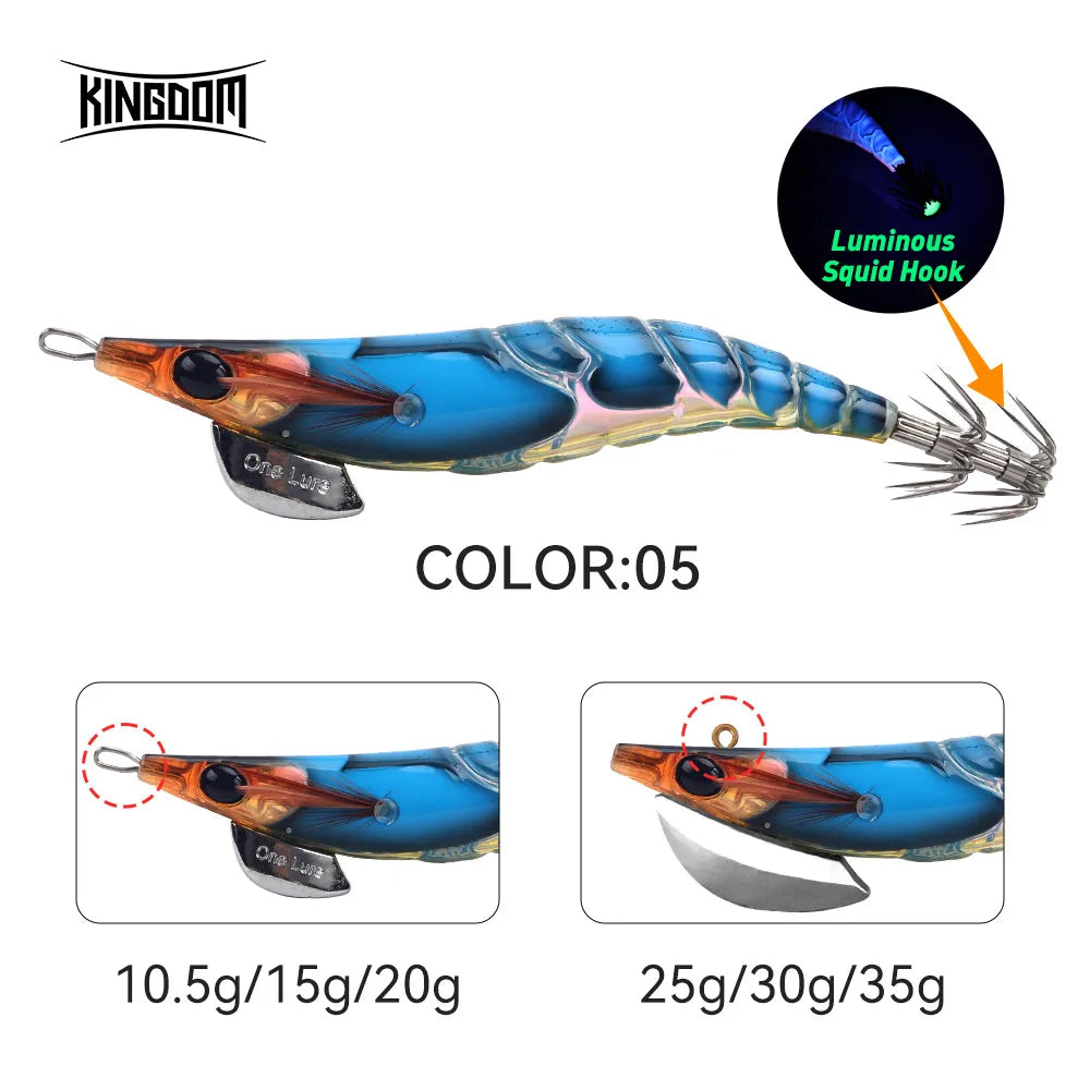 Kingdom Egi-Leurre Élcoulant à enfoncement lent, appât Élidéal pour la pêche en mer, à la turlutte, au poulpe ou à la seiche