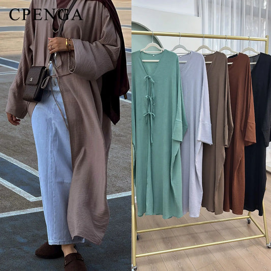 Robe Abaya Ouverte de Luxe pour Femme Musulmane, Cardigan Noir Modeste pour le Ramadan, Arabie Saoudite, Eid Dubaï, Robe de Soirée Islamique, Turquie, Vacances