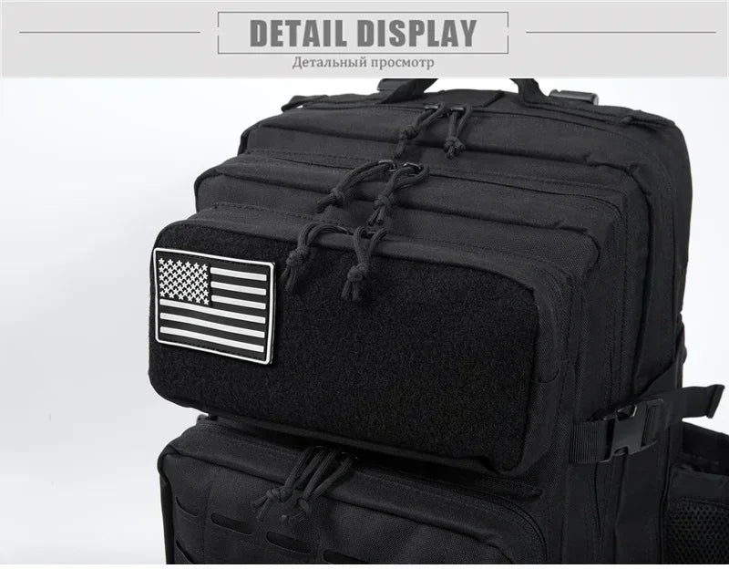 Sac à Dos Tactique Plein Air 25L/45L Homme Femme — Randonnée École Porte-Bouteille