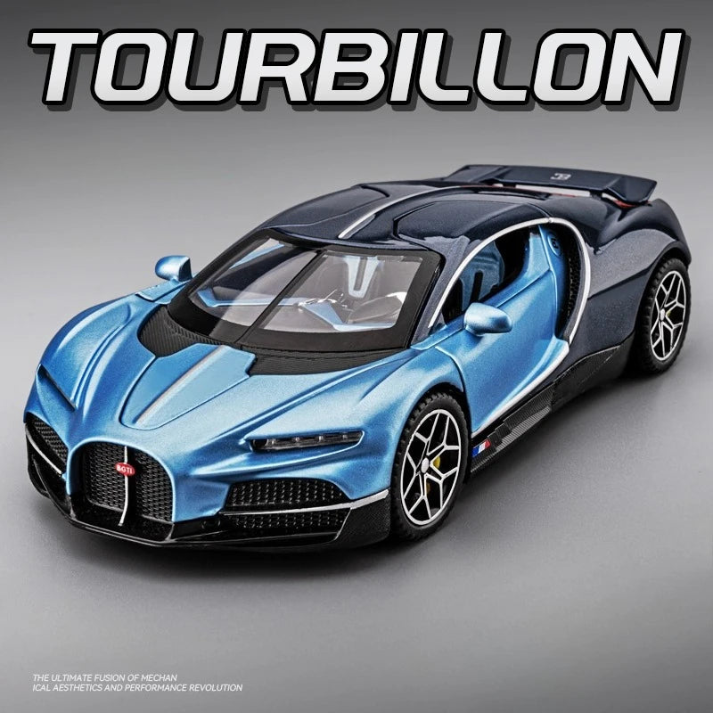 1/32 Scale Bugatti Tourbillon Alloy Diecast Sports Car Model Metal Miniature Car Kids Boys Toy Vehicle Birthday Gift