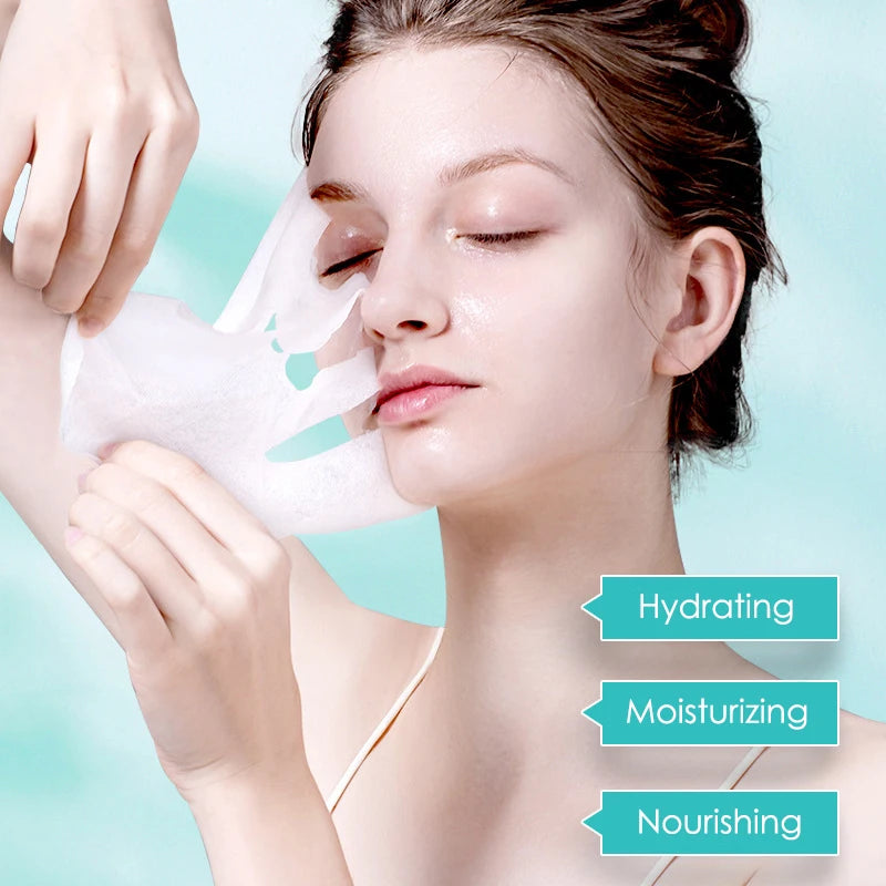 10 Masques Visage à l’Acide Hyaluronique — Hydratant & Rétrécissement des Pores