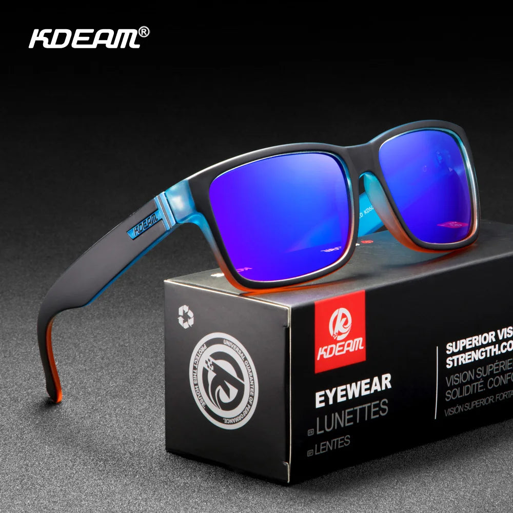 Lunettes de soleil sport polarisées — couleurs choquantes, conduite extérieur, photochromiques, avec boîte