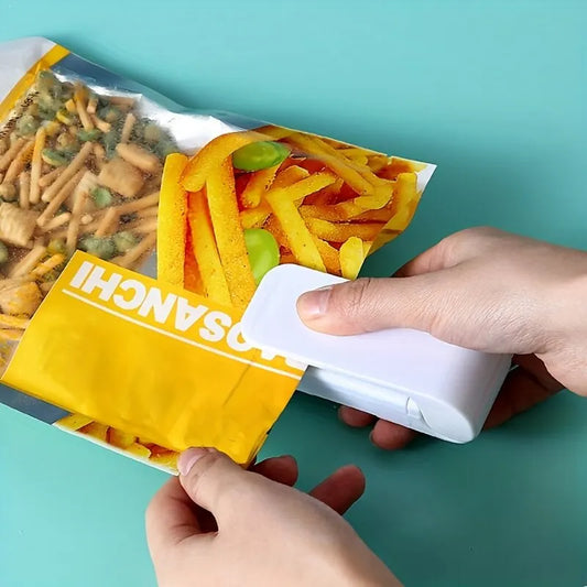 Bolsa termoselladora portátil, bolsa de plástico de almacenamiento GT, minibancos blancos para el hogar, clip para alimentos, refrigerios, frutas, dispositivos de conservación frescos, 1PC