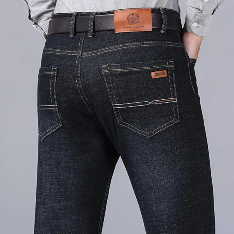 Men's classic jeans, denim overalls, soft, black, size 32-38, new collection