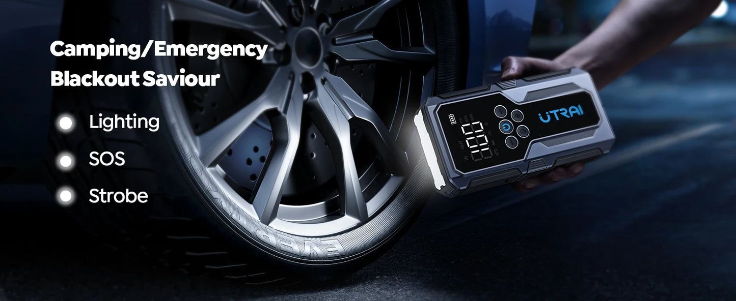 UTRAI 1500A démarreur de saut de voiture batterie externe Portable 150PSI pompe à Air batterie de voiture Boosters d'urgence dispositif de démarrage démarreur de voiture 2024