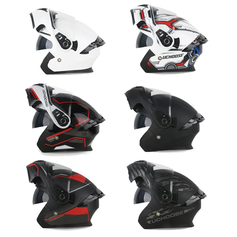 Casque moto quatre saisons Motocross modulaire rabattable — hommes, femmes, tout-terrain