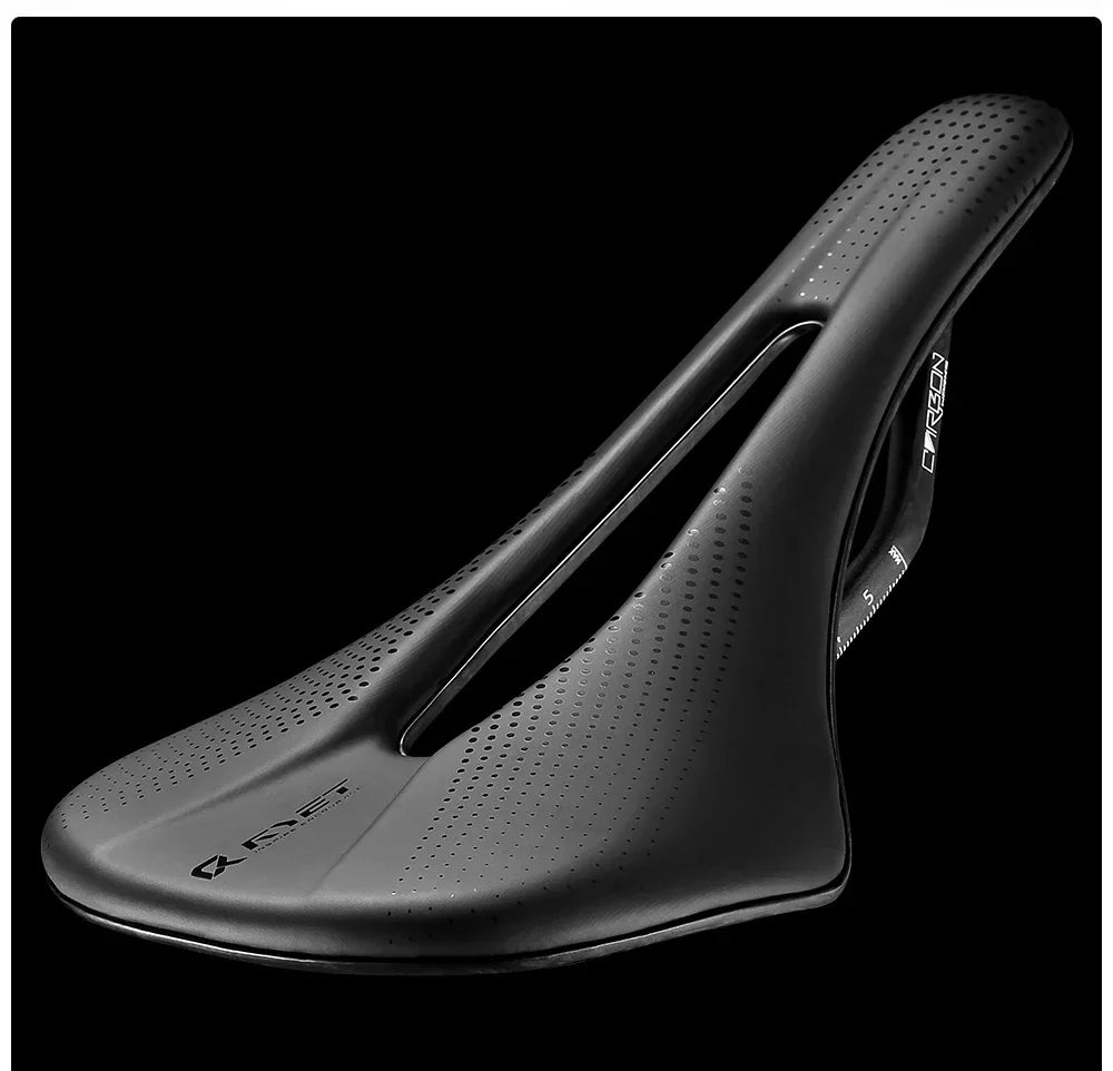 Selle vélo carbone 3D imprimée 140mm — rail rond, super légère, route, VTT, course