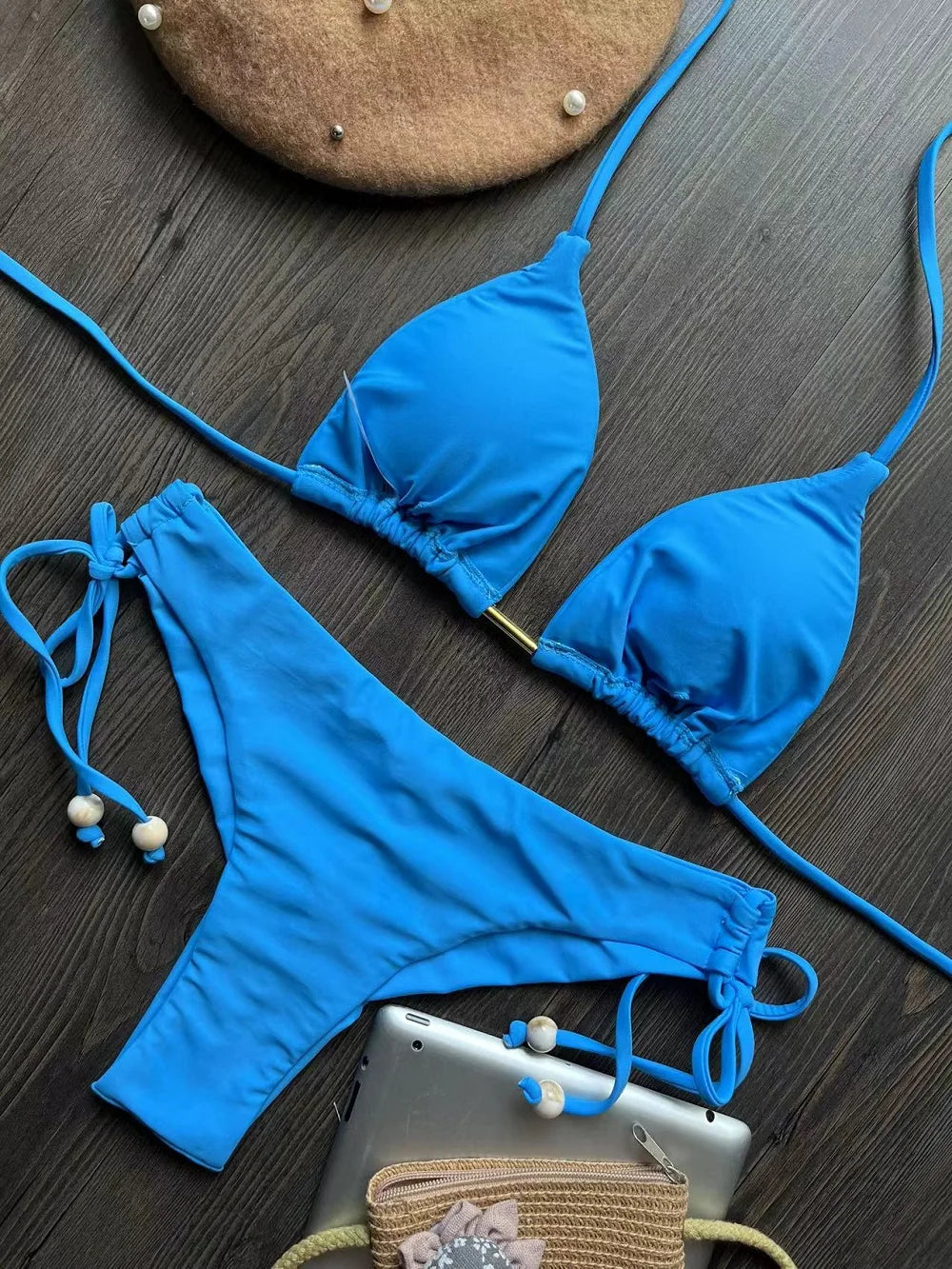 RUOTONGSEPT 2025 nouveau Sexy 13 couleurs Triangle maillot de bain pour femmes brésilien Bikinis maillots de bain Push Up maillot de bain plage Bikini ensemble