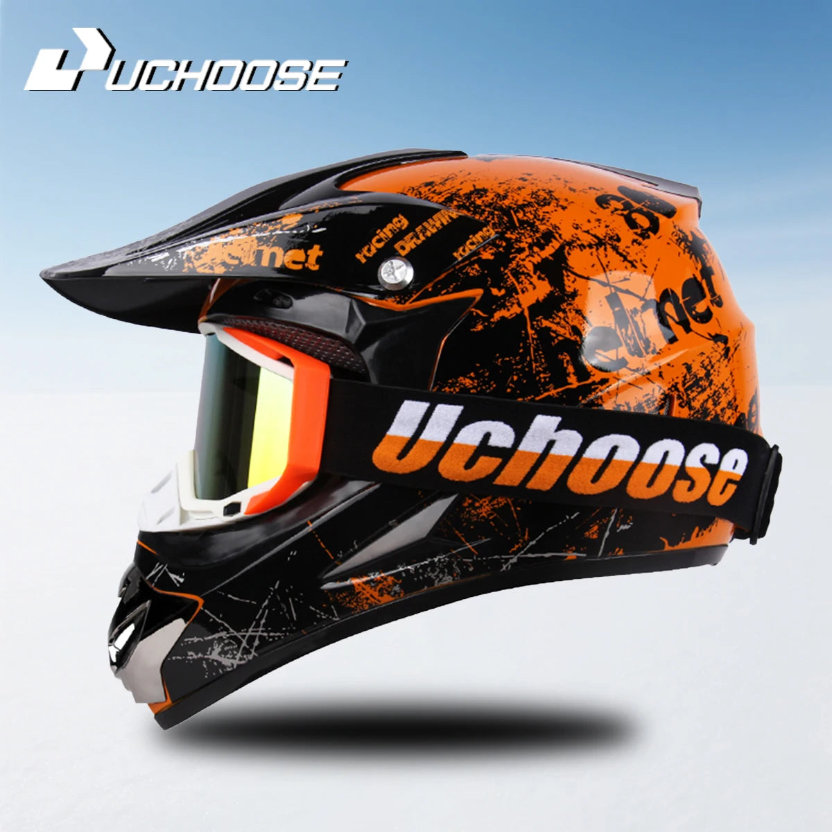 Casque Moto Motocross Enfants Tout-Terrain — Professionnel Lunettes Cadeau