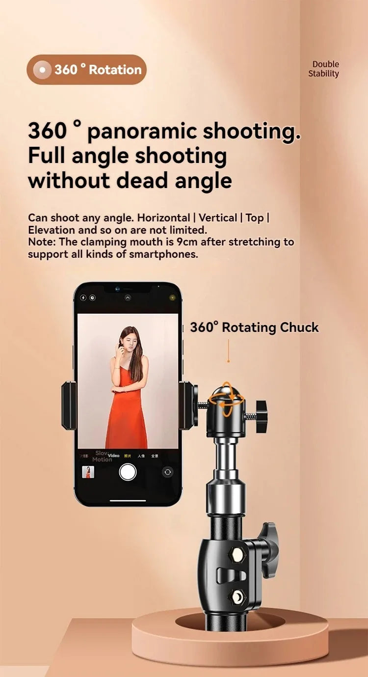 Support extensible de 170cm, hauteur réglable pour téléphone portable, trépied de Support en direct, enregistrement multifonctionnel, trépied d'atterrissage pour Selfie