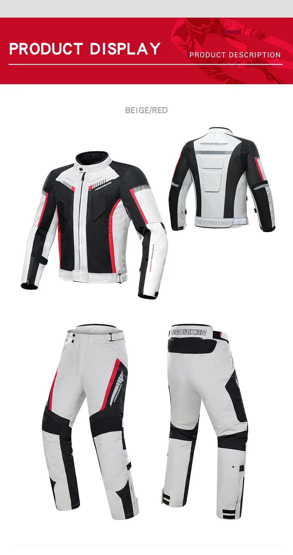 Veste de moto imperméable pour homme — veste de course, pantalon moto portable, protection EVA