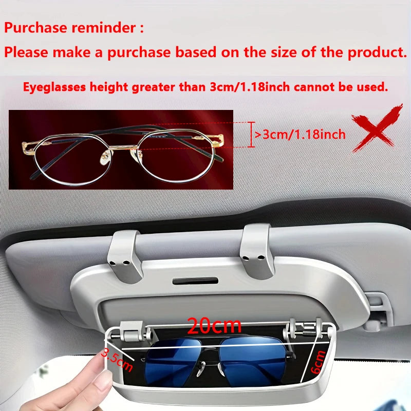 Étui à lunettes de voiture, pare-soleil, porte-lunettes de soleil de voiture multifonctionnel, clip à lunettes dans la voiture, boîte de rangement modifiée