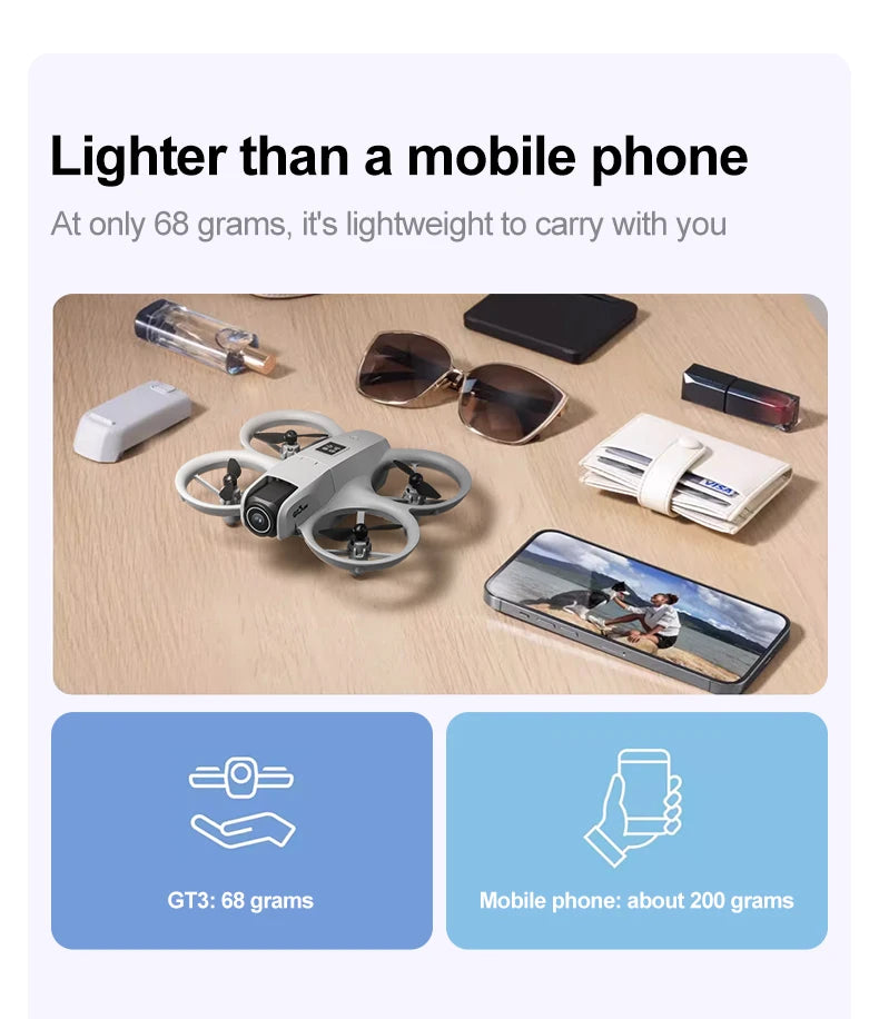 Drone Lenovo Gt3 Max 8k Hd Fotografía Aérea Pantalla Grande Posicionamiento de Flujo Óptico Motor Sin Escobillas Evitación Inteligente de Obstáculos