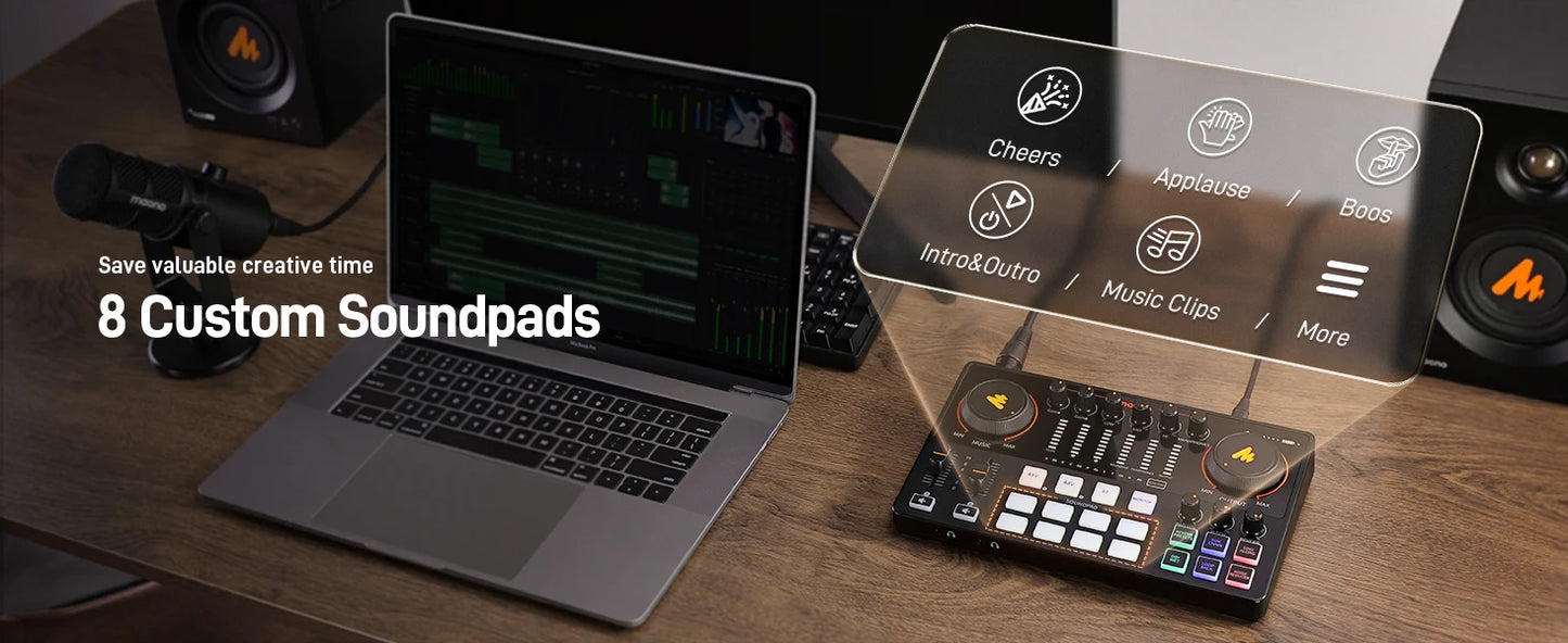 Interface Audio Double XLR — Podcast, Streaming & Gaming Professionnel