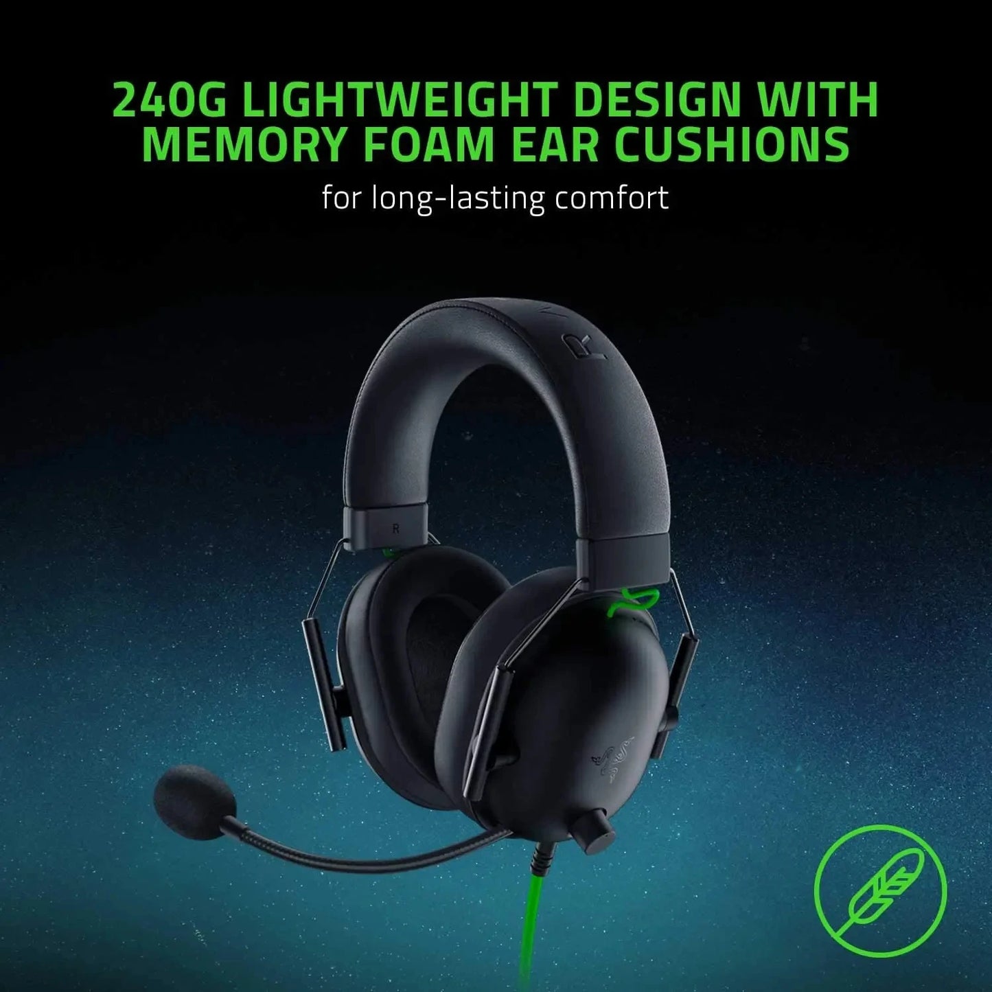 Auriculares con cable para Esports Razer BlackShark V2 X nuevos, cancelación pasiva avanzada de ruido, sonido envolvente 7.1, micrófono cardioide HyperClear