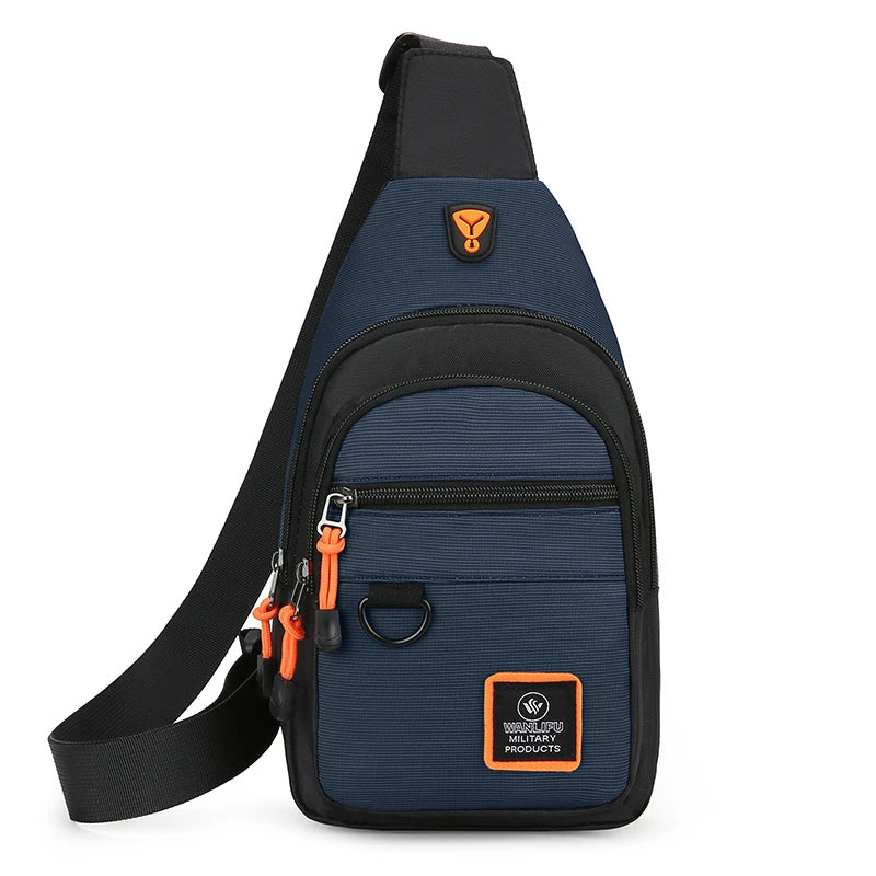 Bolso de pecho informal de Nylon para hombre, pequeño bolso de hombro para correr, ciclismo, cinturón, deporte al aire libre, bolso cruzado, riñonera de viaje para teléfono