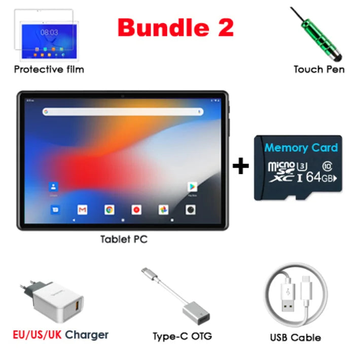Global Pad-Perseverance 4G Tablet, Octa Core, Android 12, PC Computer, Eye Care for Tourists, Phone Call, WiFi, Bluetooth, Original, New, 2024