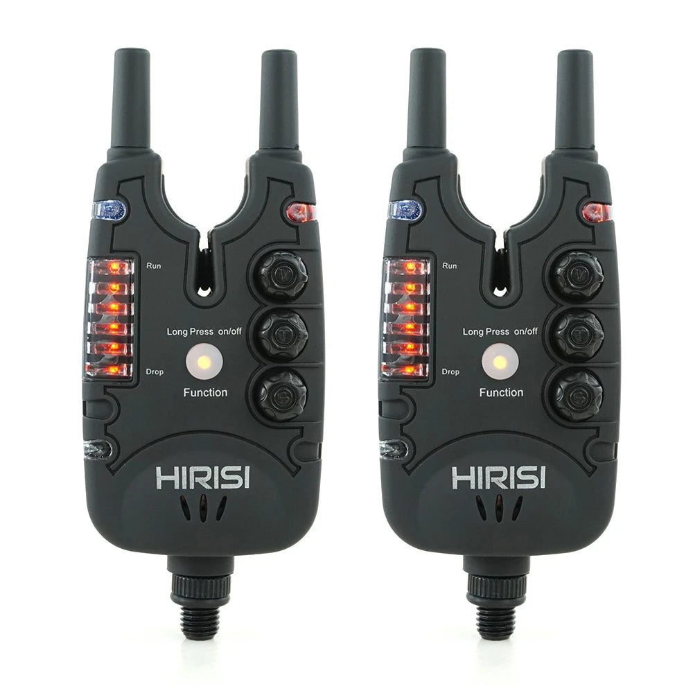 Alarmes de pêche à la carpe Hirisi avec lumière LED, volume, tonalité et sensibilité réglables, indicateurs de morsure de pêche B150