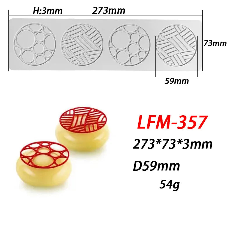 Anillo circular con forma de hoja, sello de encaje con tapa de azúcar, ramas de árbol, verduras, decoración de alimentos occidentales, cocina molecular, molde de silicona para hornear