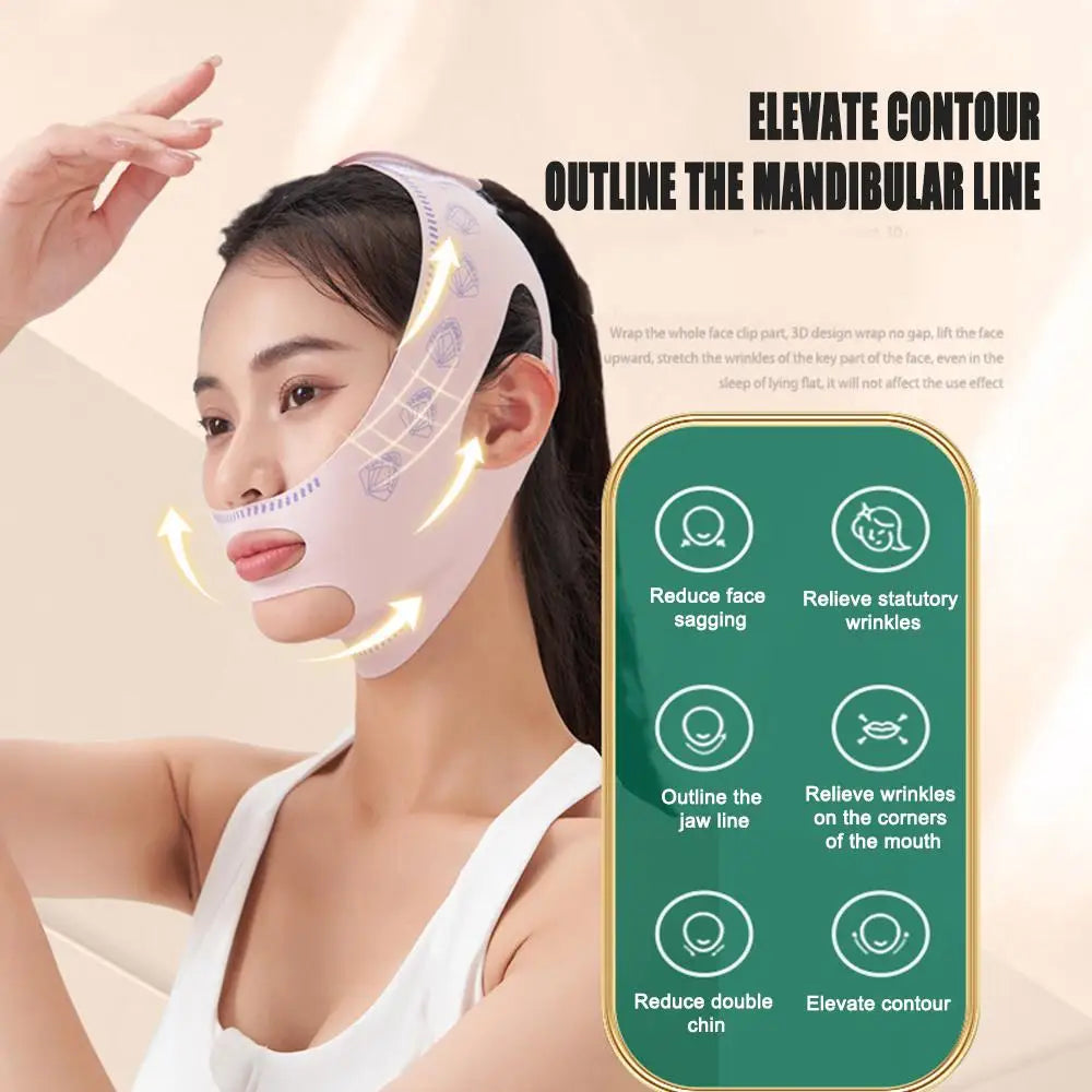 V-Shaper Slimming Bandage for Chin and Cheeks, V-Line Lifting Mask, Face Lift, Anti-Wrinkle Band, Sleeping Mask, Beauty, Health