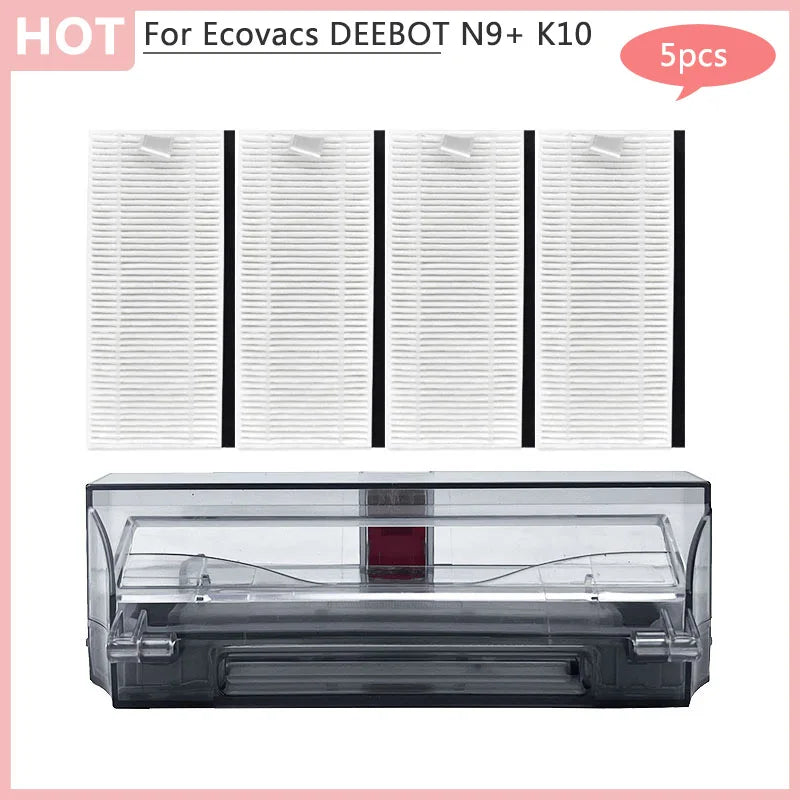 Main Brush Cover for Ecovacs DEEBOT N9 + K10 Yeedi Robot Vacuum Cleaner, Dust Box, Hepa Filter, Mop Cloth Module, Home Accessories