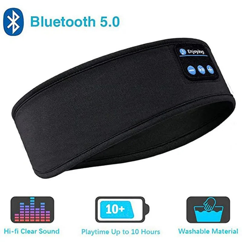 Écouteurs sans fil Bluetooth, bandeau de couchage, casque de musique, doux, élastique, confortable, bandeau de sport, casque de musique
