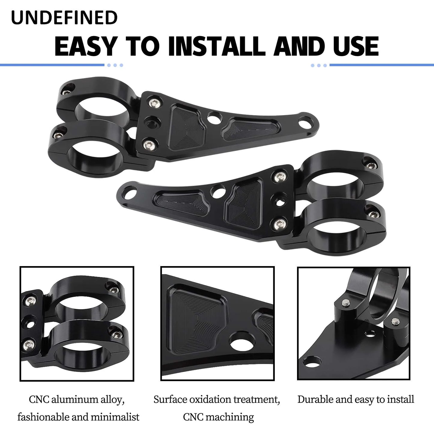 Abrazaderas de montaje para tubo de horquilla de motocicleta, soporte de luz para sauna, 33mm-58mm, 54mm, 49mm, 45mm, 41mm, 37mm, Bobber 73Universal