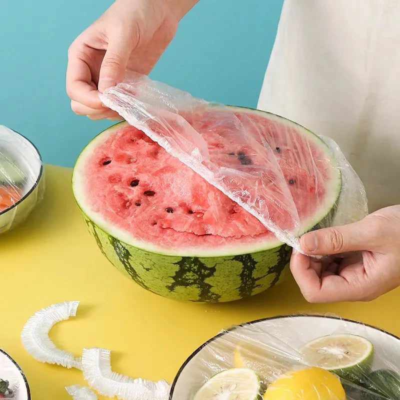 Disposable food lid Saran Wrap, food-grade bowel cover, fresh-keeping plastic bag, kitchen storage accessories