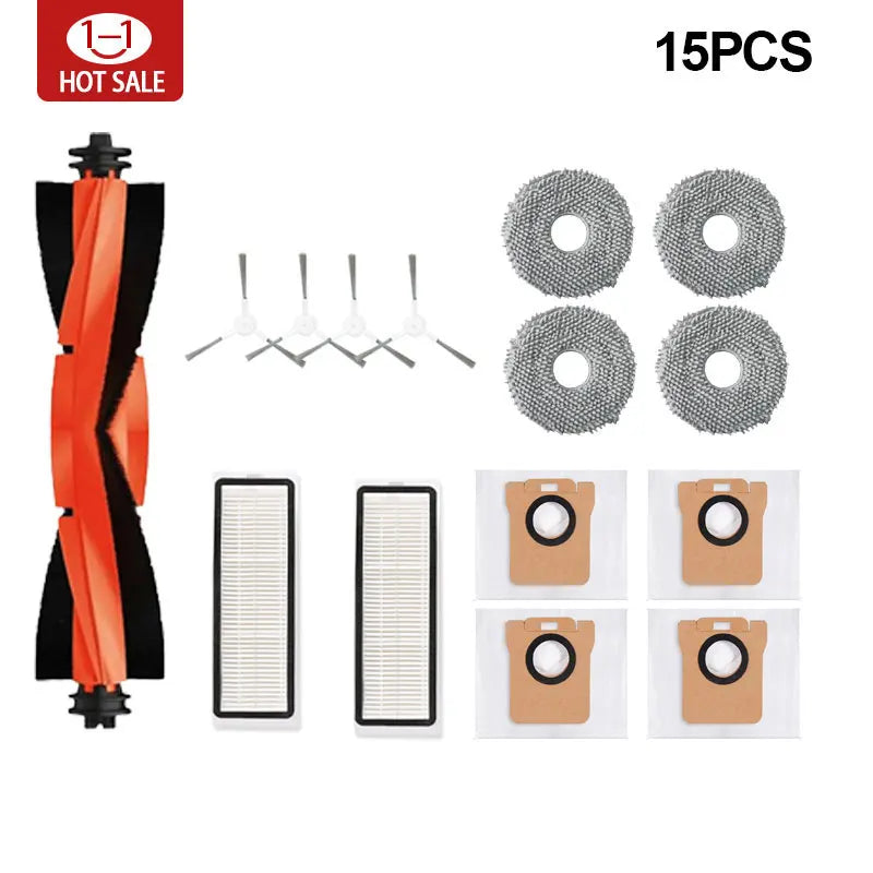 Bolsa para polvo para robot aspirador Xiaomi X20 + / X20 Plus, accesorios de trapeador y rejilla, cepillo lateral principal, filtro Hepa, piezas de repuesto