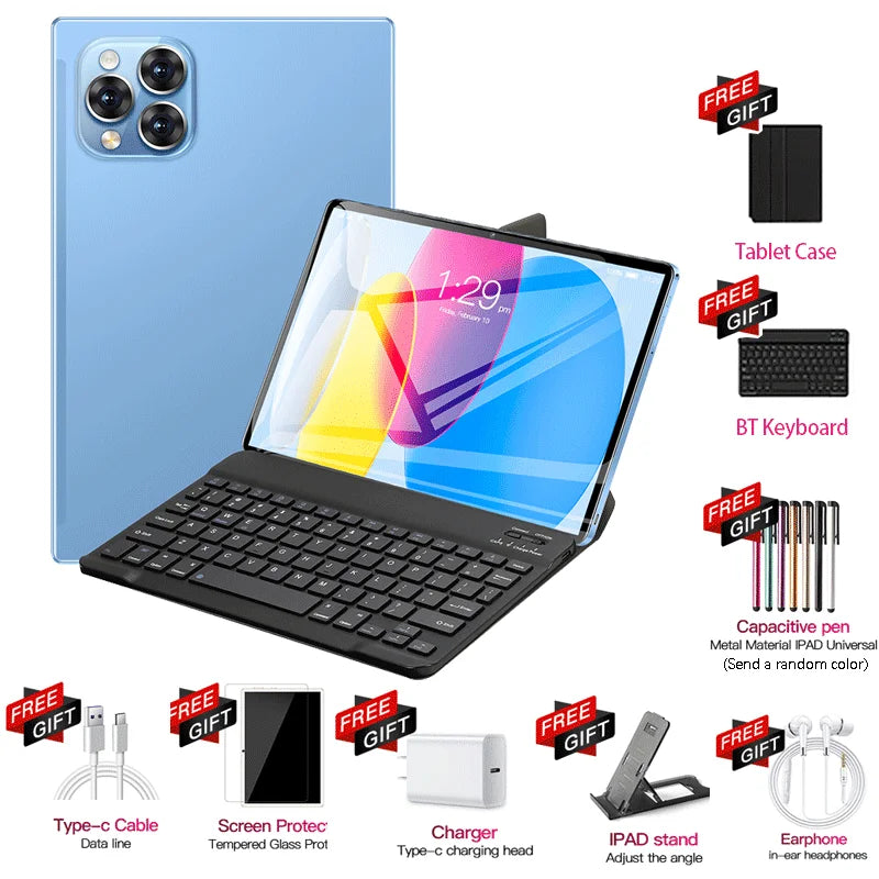 Tablette Android 16 11 pouces 2026 — 24 Go RAM, 2 To ROM, appel téléphonique, double SIM, 5G, WiFi, mini tab