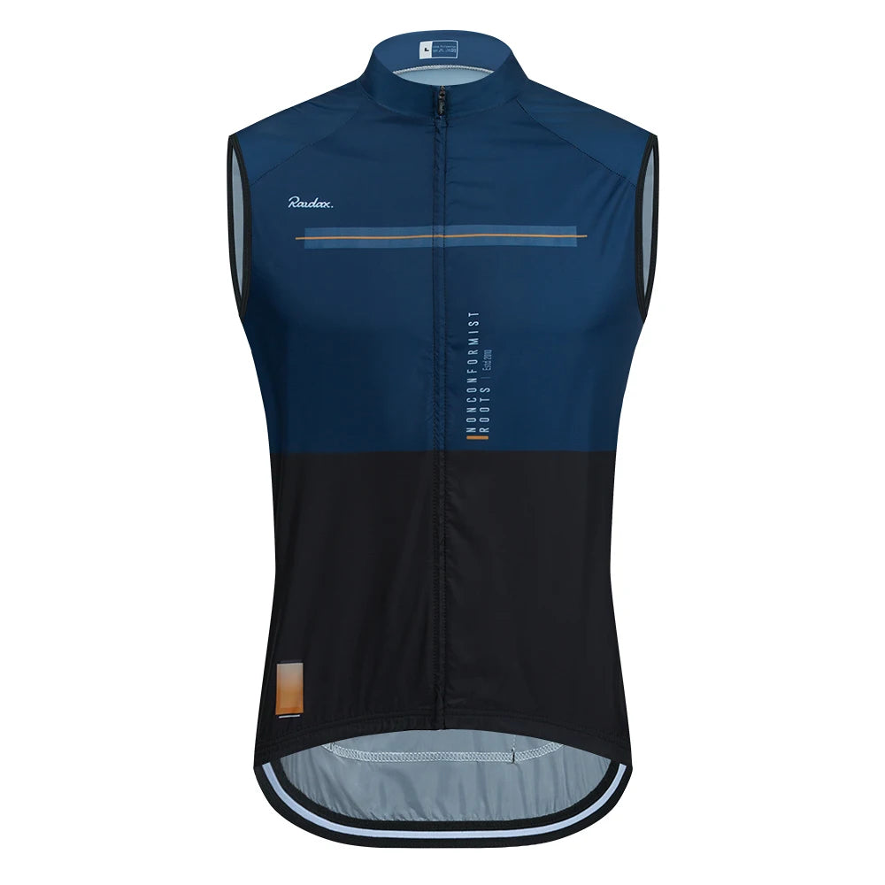 Raudax – Chaleco de ciclismo sin mangas para hombre, de malla, camiseta interior, cortavientos, ropa de ciclismo, chaleco de moto