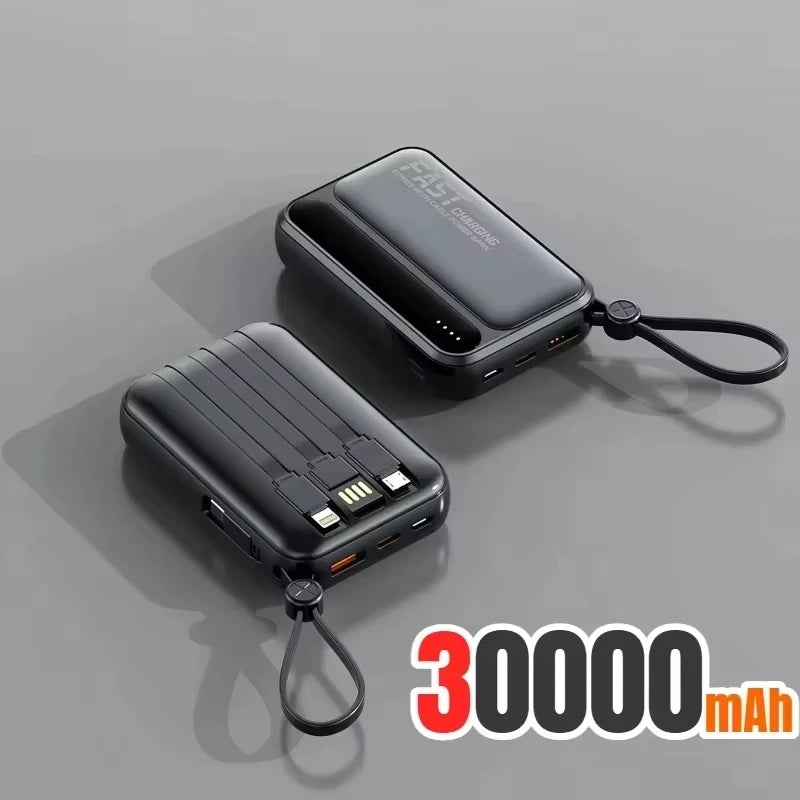 500000mAh 120W batterie externe grande capacité 4 in1 câbles Intelligent affichage numérique lumière Portable Powerbank pour iPhone Huawei nouveau