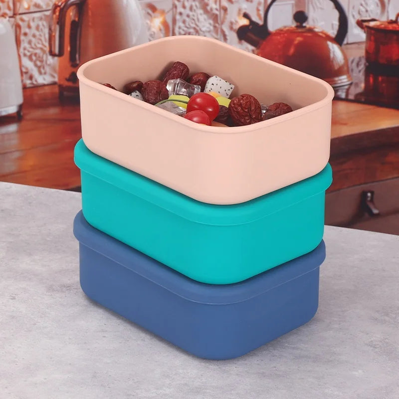 Conteneur à déjeuner en silicone boîte bento — anti-fuite, sans BPA, lavable au lave-vaisselle
