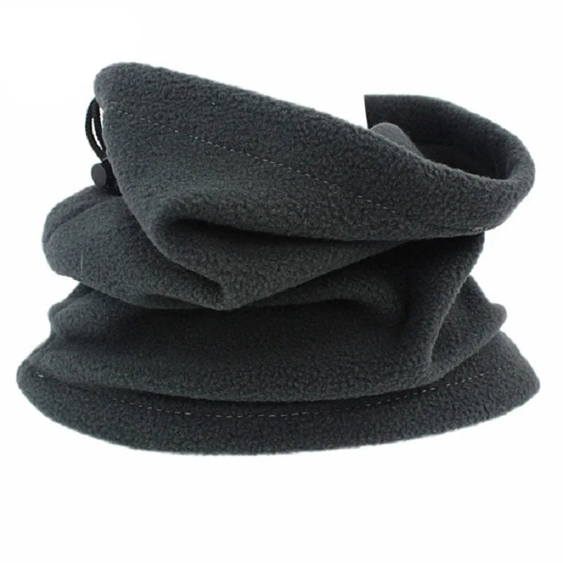Gorro polar cálido para invierno, bufanda, braga de cuello ajustable para deportes de invierno, pesca, patinaje, correr, ciclismo