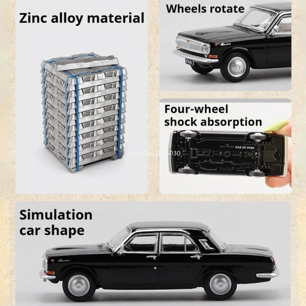 Modèle de voiture miniature 1:64 — roues avec amortisseurs, simulation, jouet éducatif pour enfants
