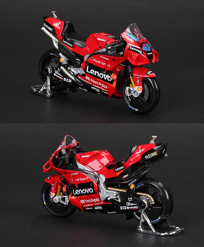 Modèle réduit moto GP 1:18 — champion 2023, alliage moulé, collection, cadeau jouet
