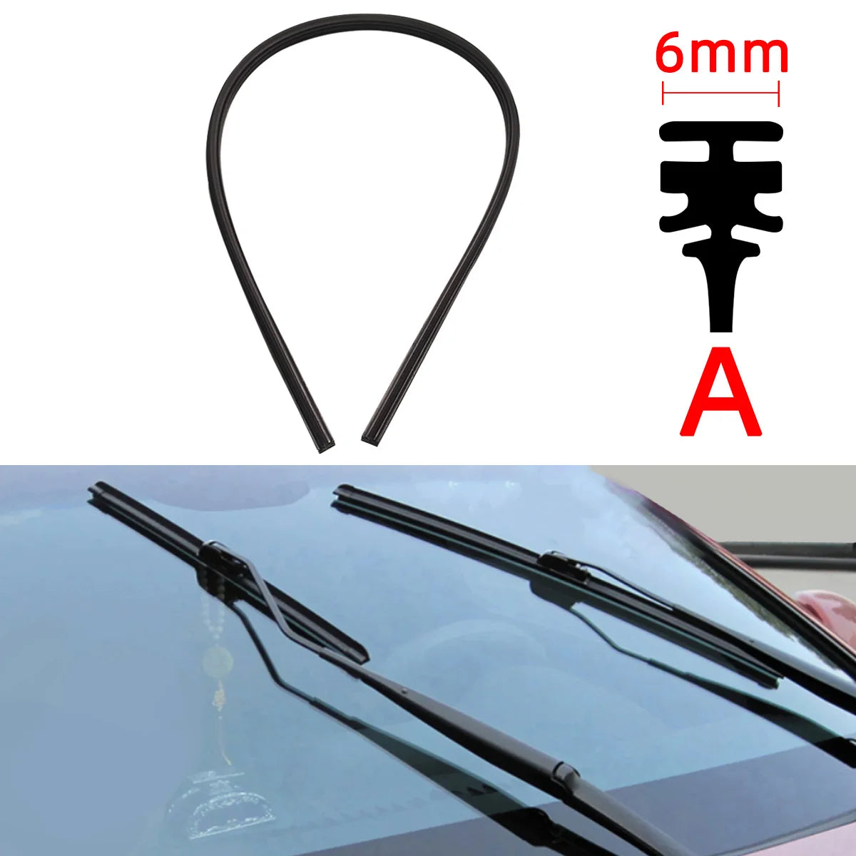 Recharges de balais d'essuie-glace pour voiture, toutes saisons, bandes en caoutchouc naturel, pièces de rechange, tous Types adaptés à 14 à 32 pouces