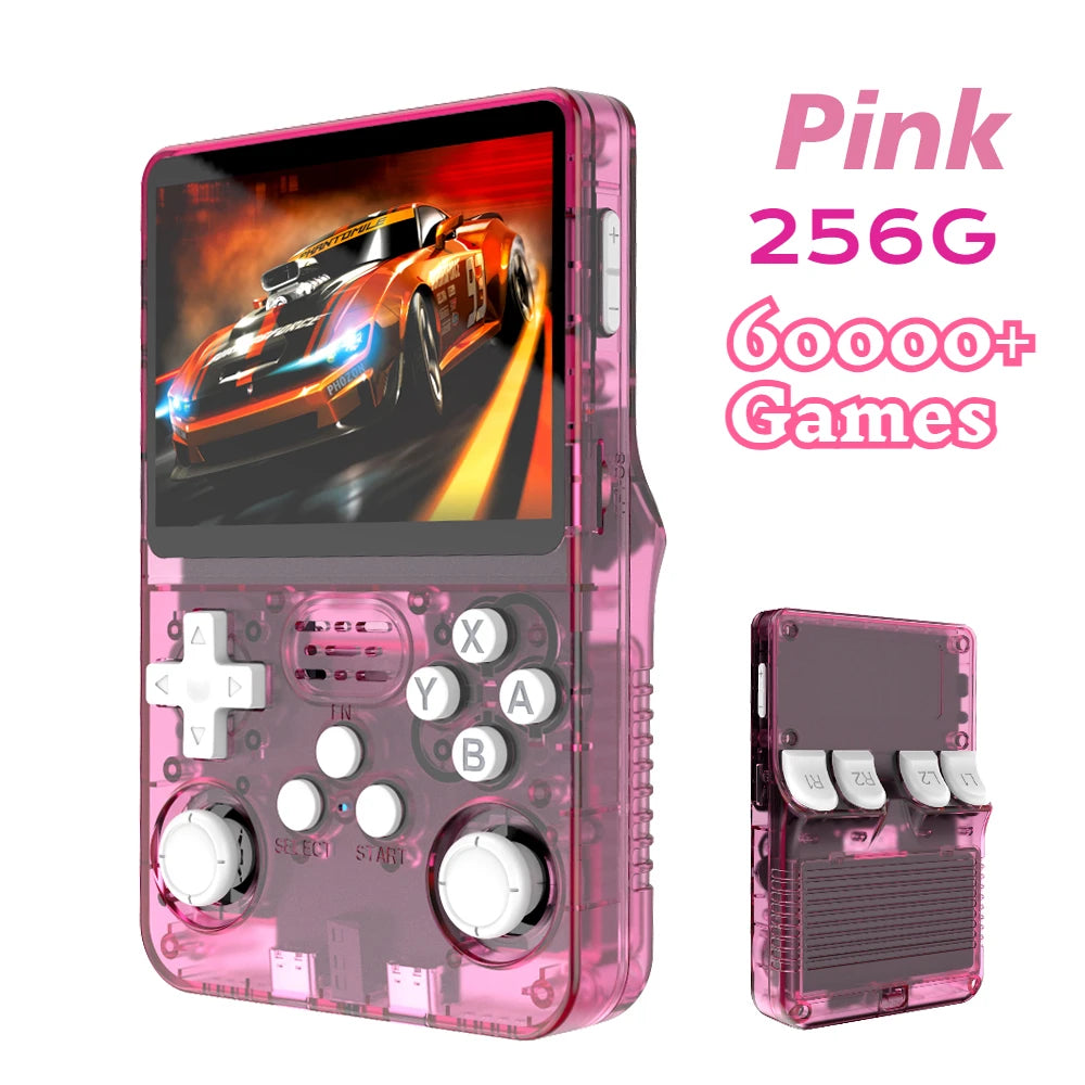 BOYHOM 256G 128G R36S Consola de juegos portátil retro sistema Linux de 3.5 pulgadas IPS reproductor de bolsillo portátil de 64 GB videojuegos regalos para niños