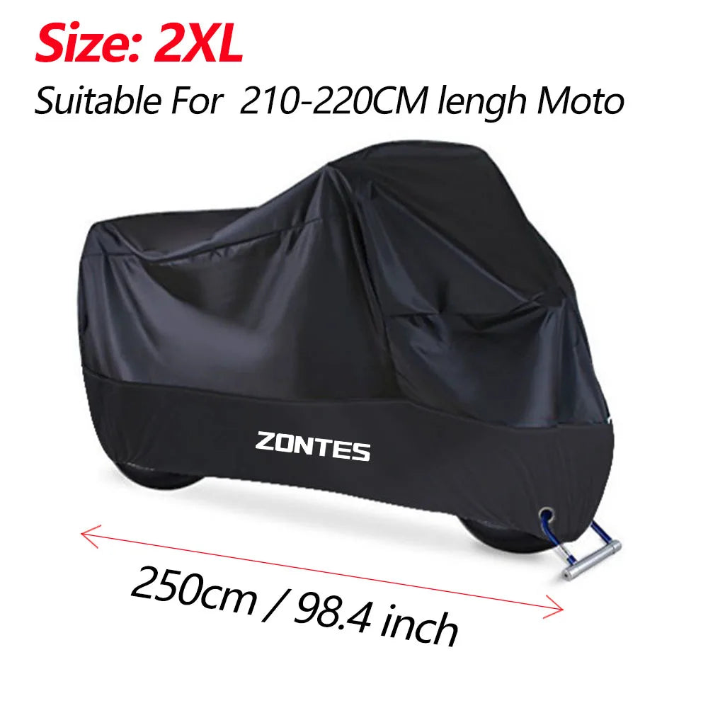 Funda protectora impermeable para scooter de exterior, protección UV, polvo y lluvia, accesorios de moto para Zontes 150 250 350 D VX S T M R 703F 368G 703RR