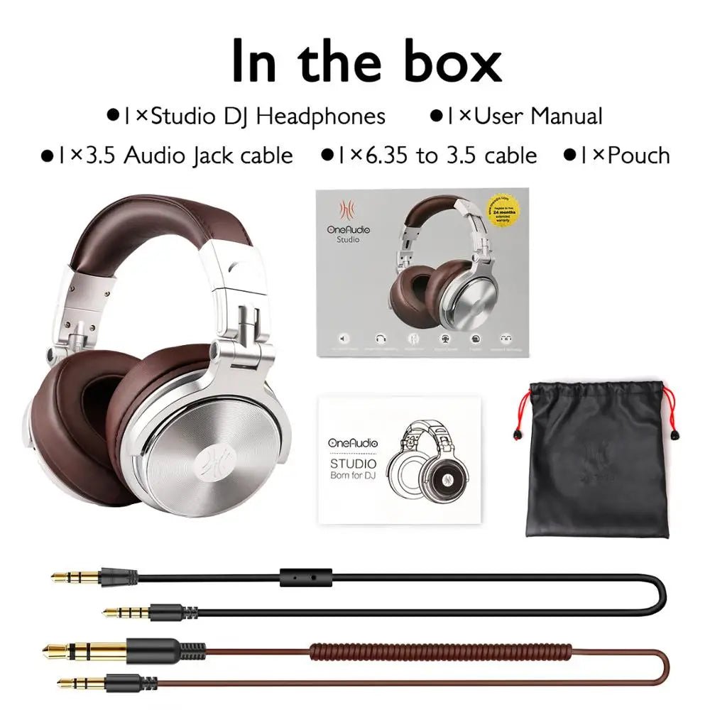 Auriculares de diadema Oneodio Pro 30 para DJ, cascos de estudio profesionales con micrófono, auriculares con cable, monitores Hifi, auriculares plegables para juegos