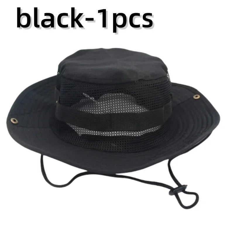 Chapeau de soleil pour hommes et femmes, casquette de Camouflage, pour Sports de plein air, seau, pêche, randonnée, chasse, 60CM