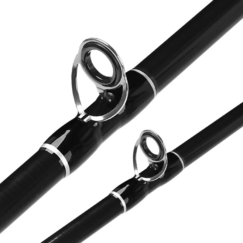 1.65m 1.8m 2.1m 2.4m haute teneur en carbone moulé moyen lourd M MH DOUBLE pointe basse coup mer eau douce tige de pêche
